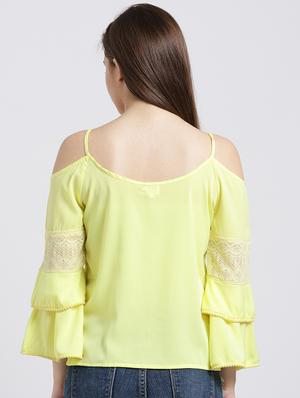 tie up hem lace detail button up top - 15747124 - Standard Image - 3