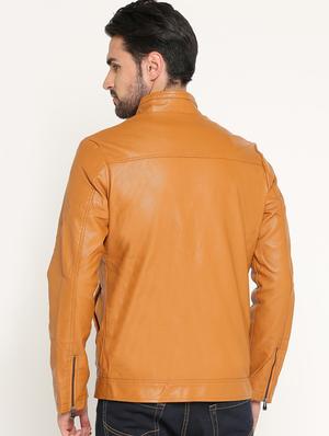 brown leather biker jacket - 15747173 - Standard Image - 3