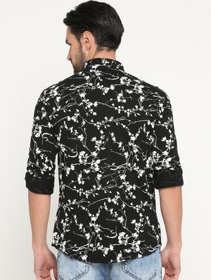 black cotton casual shirt - 15747330 - Standard Image - 3