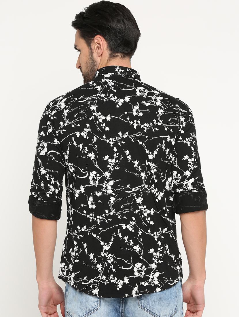 black cotton casual shirt - 15747330 - Zoom Image - 3