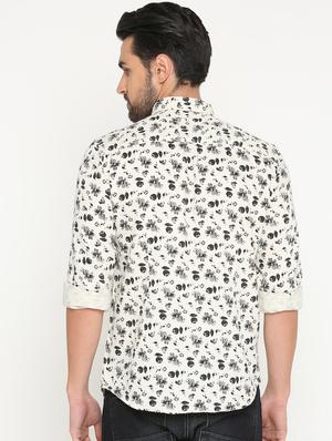 beige floral printed casual shirt - 15747355 - Standard Image - 3