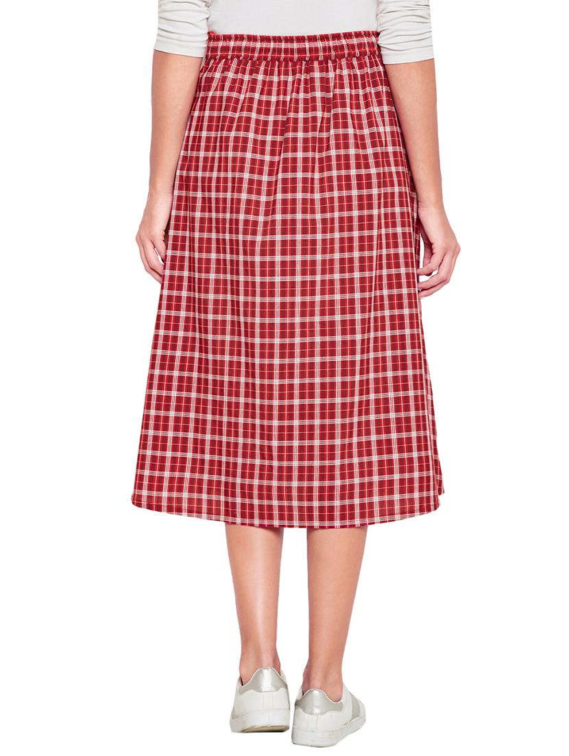 checkered a-line skirt - 15747961 - Zoom Image - 3