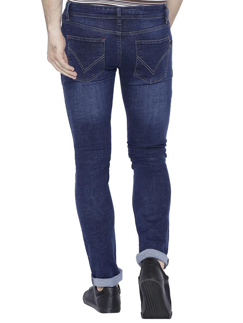 navy blue denim washed jeans - 15748077 - Zoom Image - 3