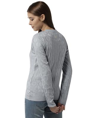 ribbed edge acrylic pullover - 15748094 - Standard Image - 3