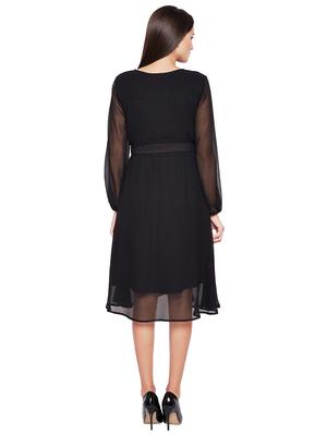 flared belted dress - 15748293 - Standard Image - 3