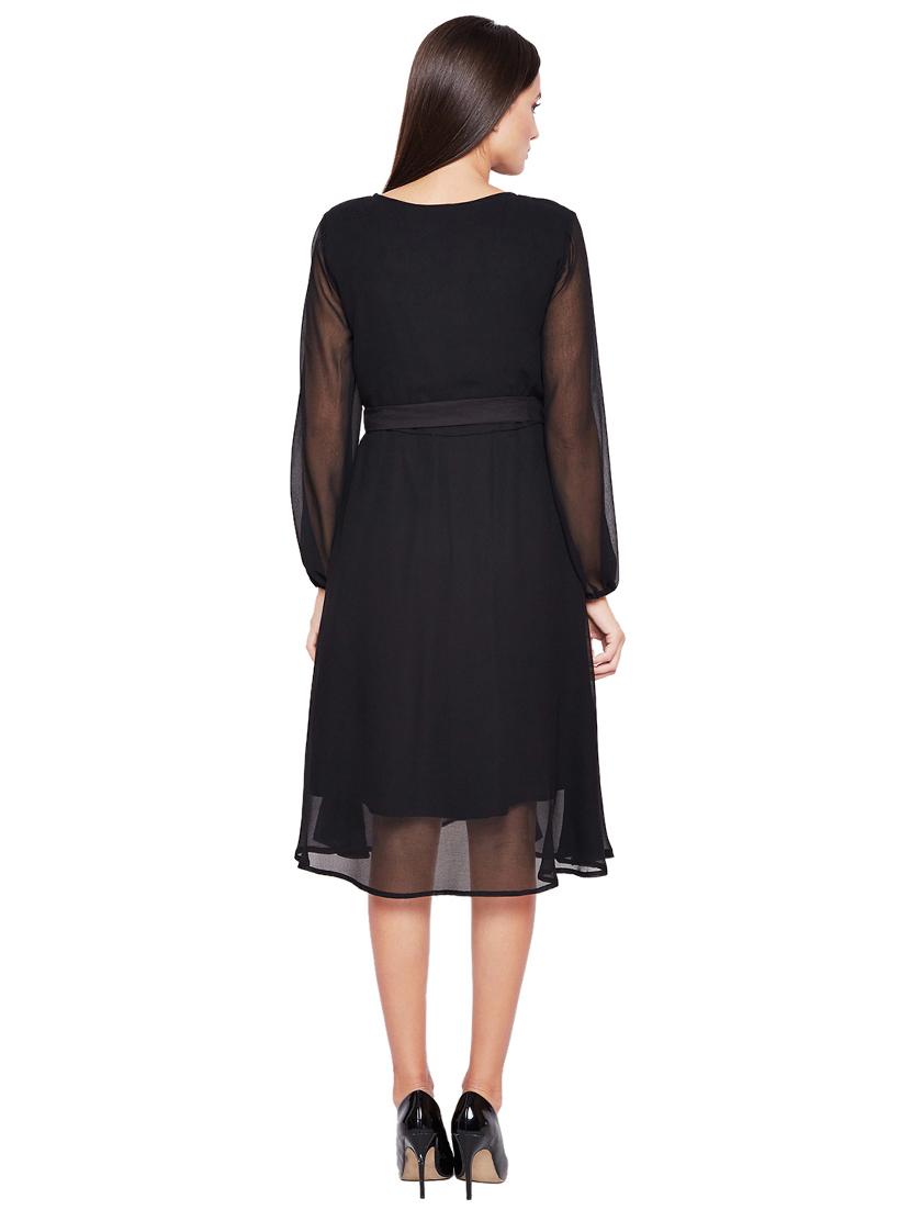 flared belted dress - 15748293 - Zoom Image - 3