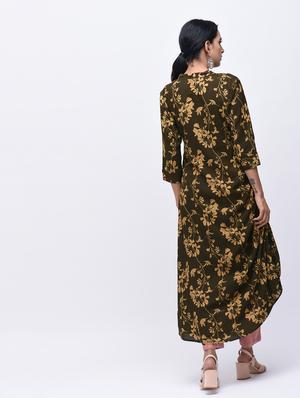 Cowl printed kurta - 15750625 - Standard Image - 3