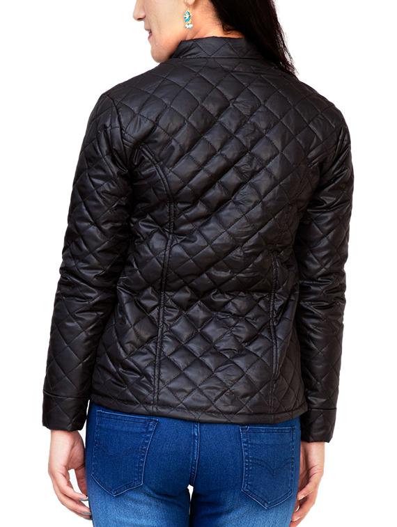 zipper detail quilted jacket - 15751262 - Zoom Image - 3