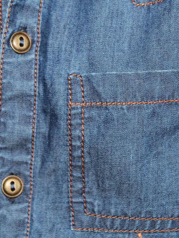 navy blue denim shirt - 15751996 - Zoom Image - 6