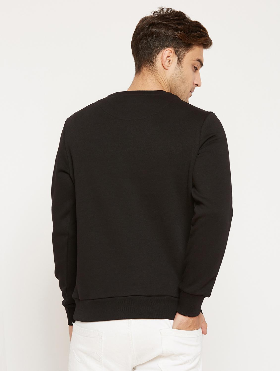 black cotton printed sweatshirt - 15754483 - Zoom Image - 3