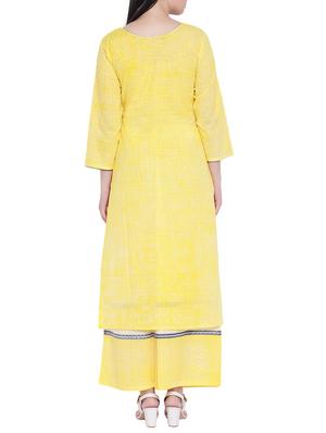 Printed kurta palazzo set - 15756487 - Standard Image - 3