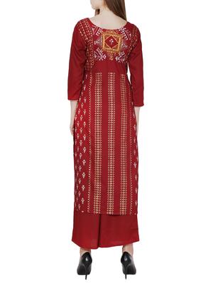 Printed kurta palazzo set - 15756493 - Standard Image - 3