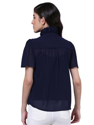 gathered detail ruffled top - 15756913 - Standard Image - 3