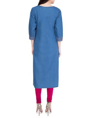 Embroidered straight kurta - 15758436 - Standard Image - 3