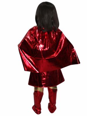 red polyester super girl costume - 15758753 - Standard Image - 3