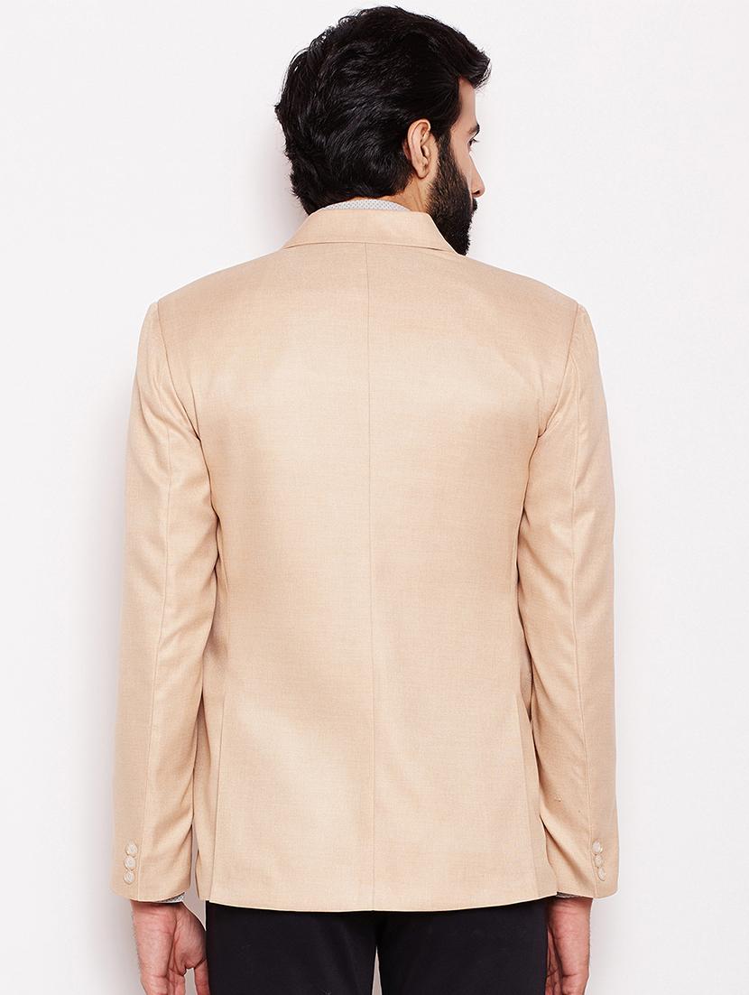 beige cotton formal blazer - 15758833 - Zoom Image - 3
