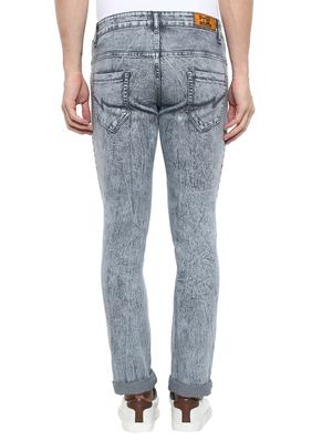 grey cotton blend washed jeans - 15759227 - Standard Image - 3
