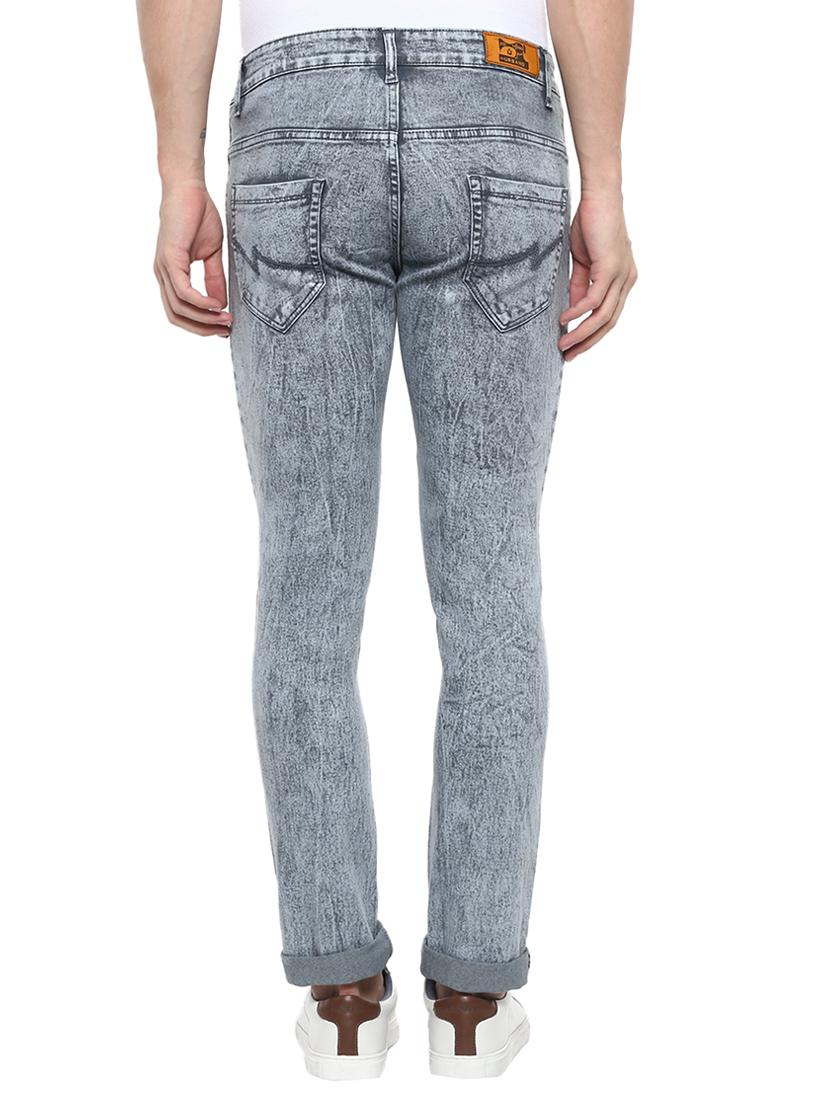 grey cotton blend washed jeans - 15759227 - Zoom Image - 3