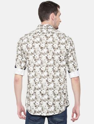 white floral printed casual shirt - 15759255 - Standard Image - 3