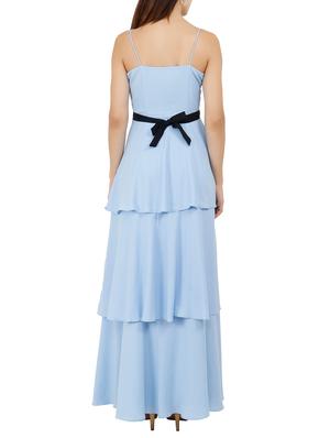 Criss-cross belted layered maxi dress - 15759435 - Standard Image - 3