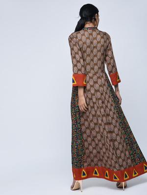 A-line printed kurta - 15760007 - Standard Image - 3