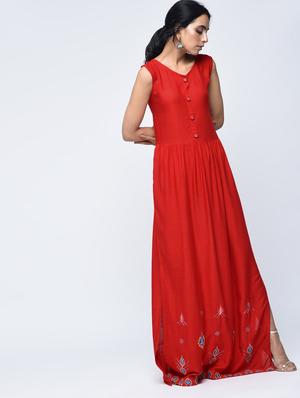 Embroidered slit kurta with jacket - 15760015 - Standard Image - 3