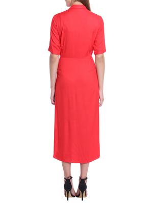Pleat detail buttoned maxi dress - 15761205 - Standard Image - 3
