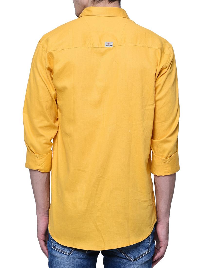 yellow solid casual shirt - 15761287 - Zoom Image - 3