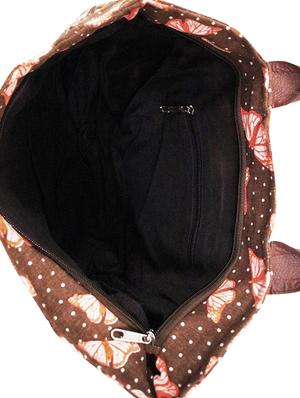 brown cotton polyester blend printed shopping bag - 15763451 - Standard Image - 3