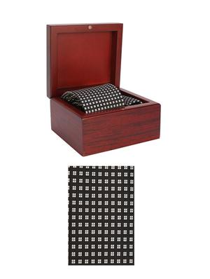 black polyester tie with pocketsquare - 15764285 - Standard Image - 3
