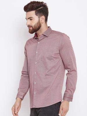 red printed casual shirt - 15764776 - Standard Image - 3
