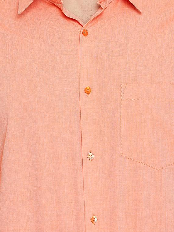 orange solid casual shirt - 15764782 - Zoom Image - 6