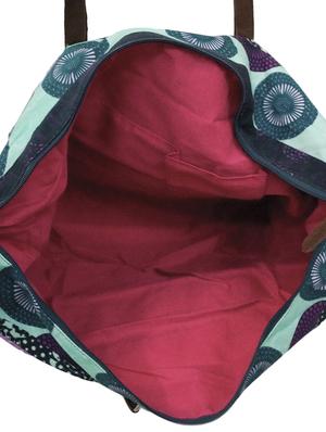 multi colored cotton polyester blend duffel shopping bag - 15765256 - Standard Image - 3