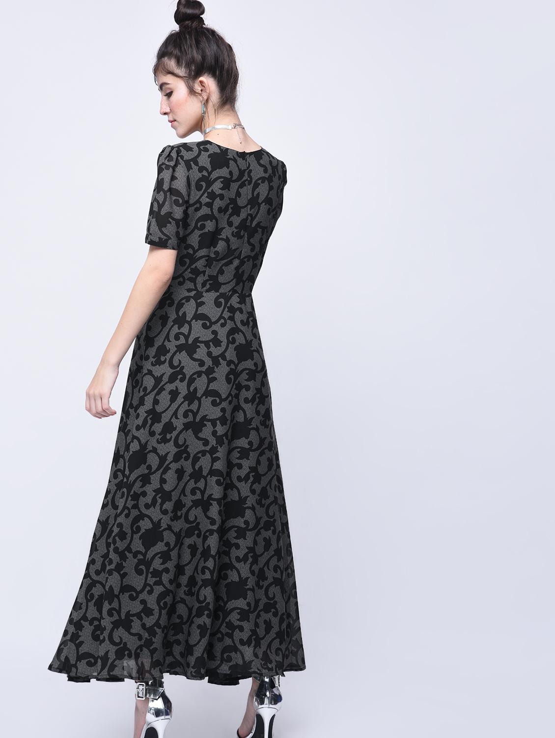 scroll pattern maxi dress - 15770587 - Zoom Image - 3