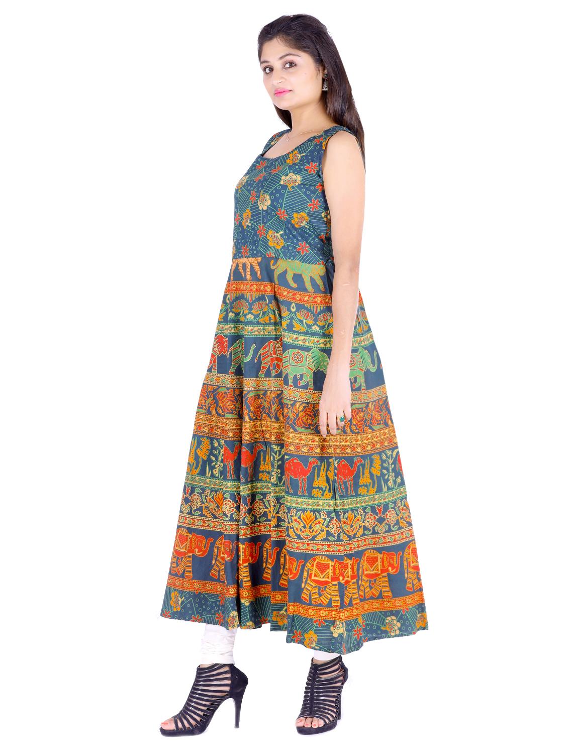 Printed flared kurta - 15770874 - Zoom Image - 3