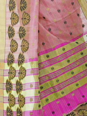 floral motif self design saree with blouse - 15771235 - Standard Image - 3