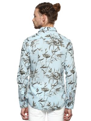 blue printed casual shirt - 15772766 - Standard Image - 3