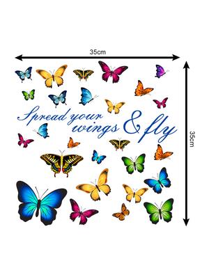 Sehaz Artworks Butterfly Multicolor Wall Sticker - 15773328 - Standard Image - 3