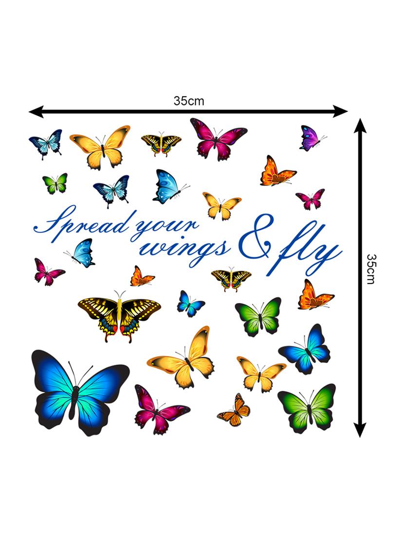 Sehaz Artworks Butterfly Multicolor Wall Sticker - 15773328 - Zoom Image - 3