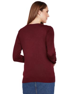 pearl embellished woolen pullover - 15773349 - Standard Image - 3