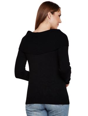 ribbed overlay boat neck pullover - 15773357 - Standard Image - 3