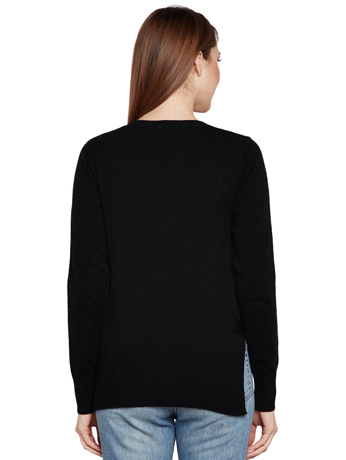 side slit ribbed edge pullover - 15773378 - Zoom Image - 3