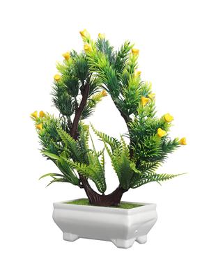 artificial plant bonsai tree with pot for home d?cor living room (23 cm x 10 cm x 23 cm, fyj-b-wpt-ushptalbushyelflw) - 15774966 - Standard Image - 3