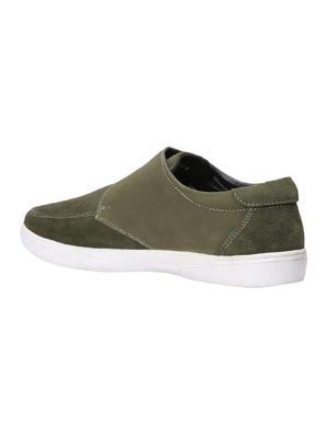 green suede casual slip ons - 15776675 - Standard Image - 3