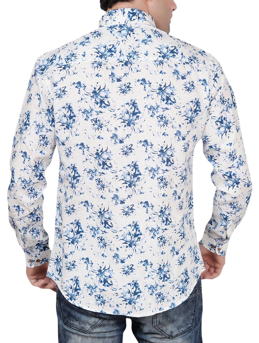 white floral printed casual shirt - 15778185 - Zoom Image - 3