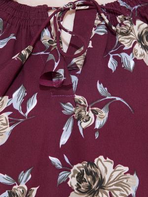 smocked tie up neck floral top - 15778876 - Standard Image - 3