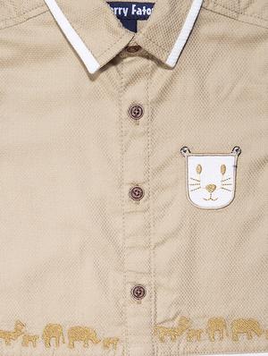beige cotton shirt - 15780518 - Standard Image - 3
