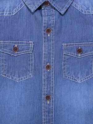 blue cotton shirt - 15780521 - Standard Image - 3