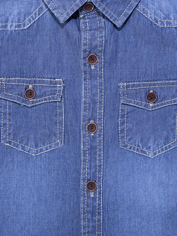blue cotton shirt - 15780521 - Zoom Image - 3