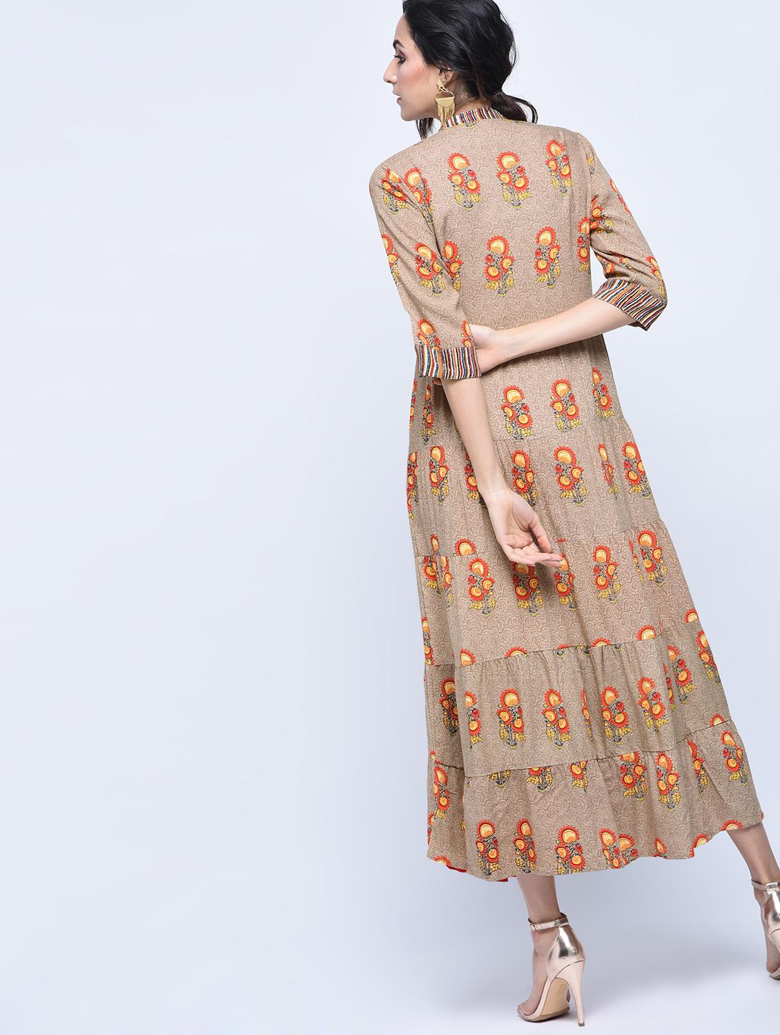 floral printed layered dress - 15781248 - Zoom Image - 3